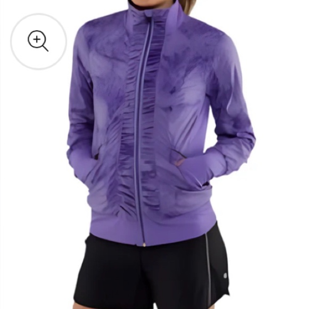 LULULEMON Run Get Up and Go Purple Women’s Jacket Size 8 Swift Tye Dye